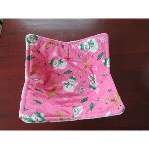 Microwave Bowl Cozy, Reversible Snowman Soup Bowl or Ice Cream Cozy